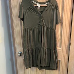 Knox Rose Sage Green Tiered Dress